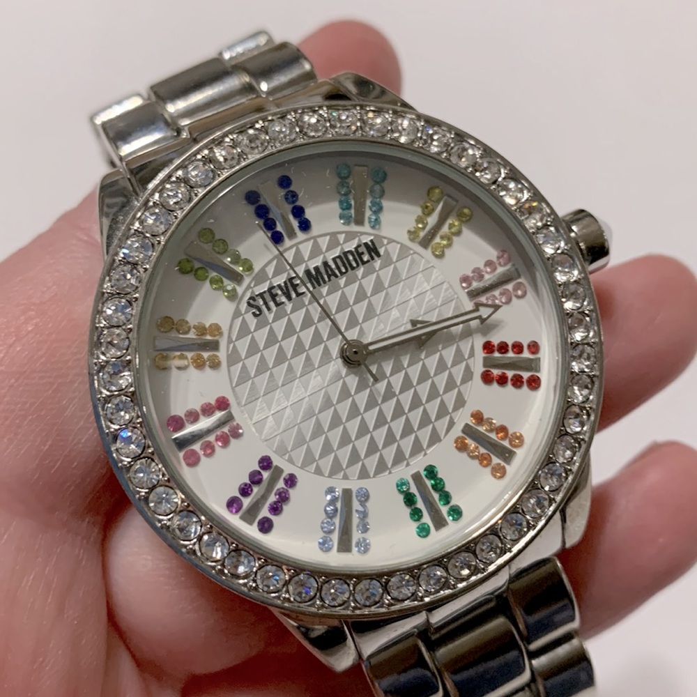 Steve Madden Rainbow Crystal Watch